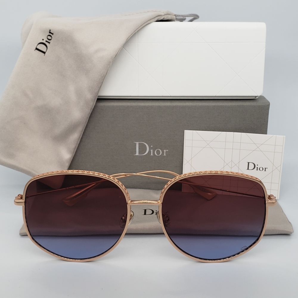DIOR DIOR BY DIOR 2 SUNGLASSES GOLD COOPER